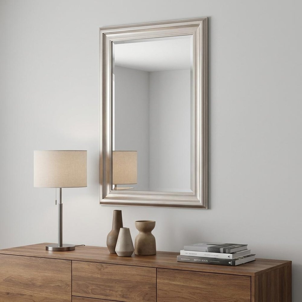33" Silver Framed Accent Mirror HomeRoots