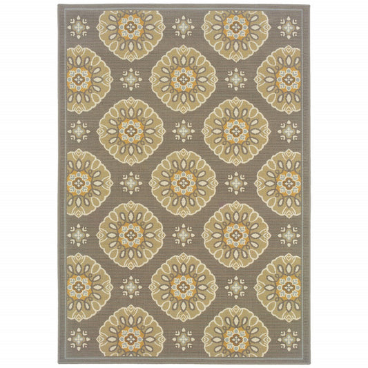 Gray Moroccan Indoor Outdoor Area Rug