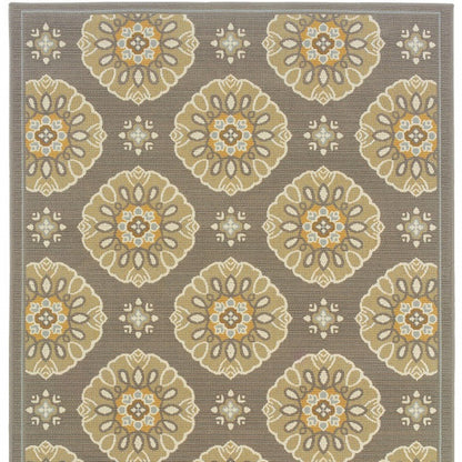 Gray Moroccan Indoor Outdoor Area Rug