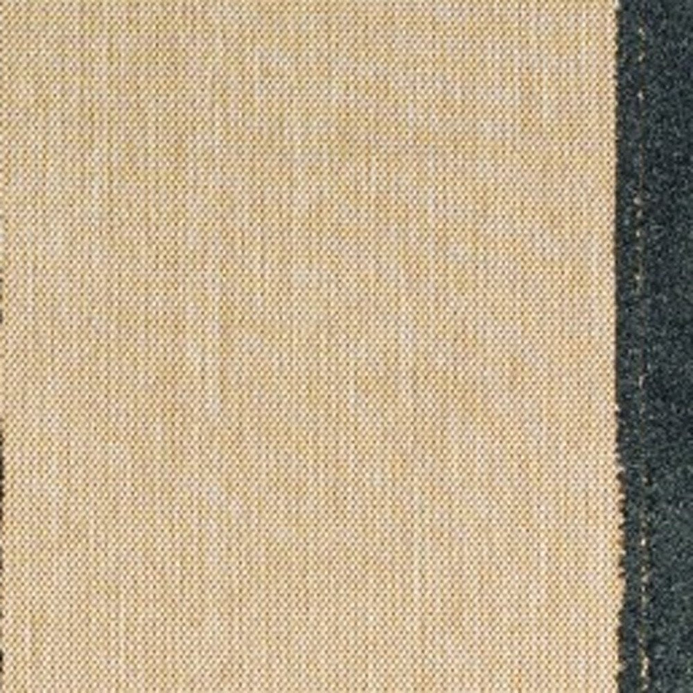 8' Beige And Black Indoor Outdoor Area Rug HomeRoots