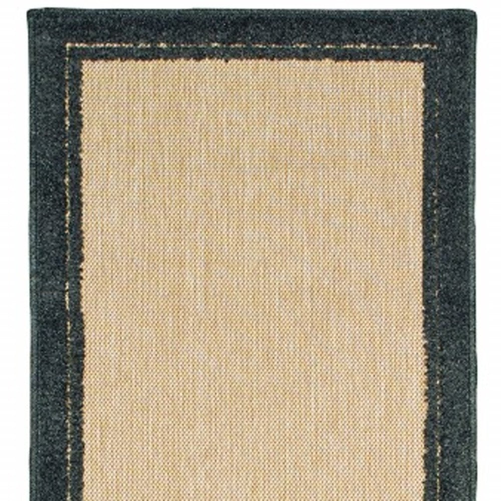 8' Beige And Black Indoor Outdoor Area Rug — view 6