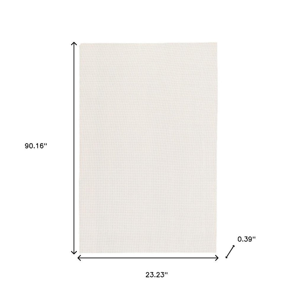 2' x 8' Beige Non Slip Rug Pad HomeRoots