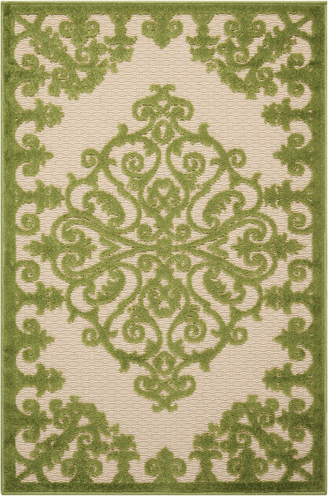 8' X 11' Orange And Ivory Damask Indoor Outdoor Area Rug — view 7