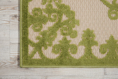 8' X 11' Orange And Ivory Damask Indoor Outdoor Area Rug HomeRoots