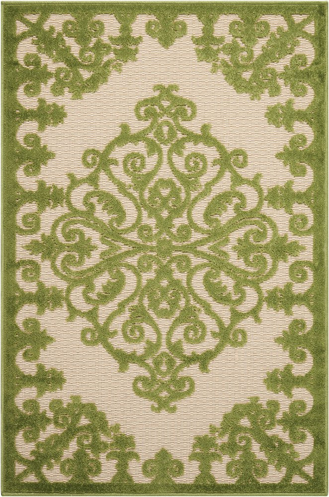 8' X 11' Orange And Ivory Damask Indoor Outdoor Area Rug — view 10