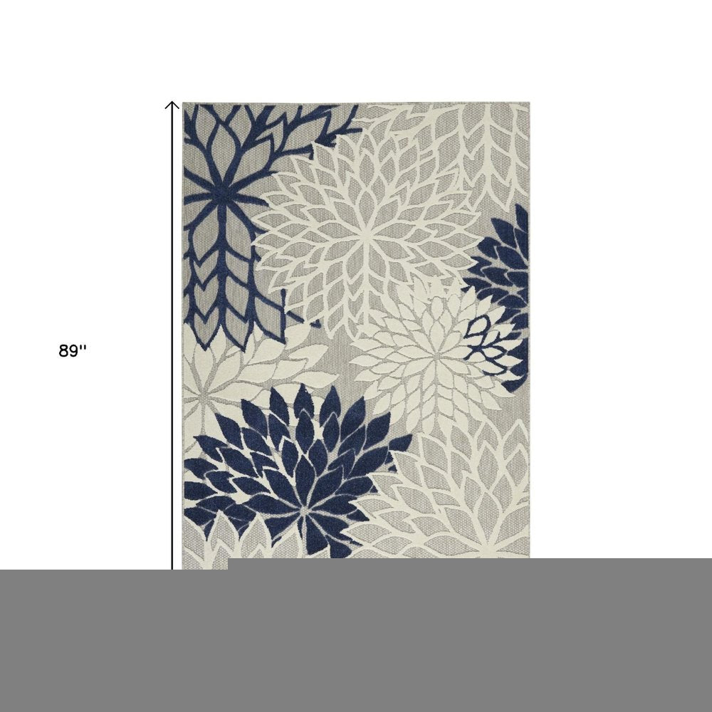 4' X 6' Black And White Indoor Outdoor Area Rug HomeRoots