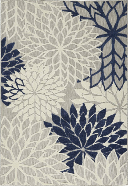 4' X 6' Black And White Indoor Outdoor Area Rug HomeRoots