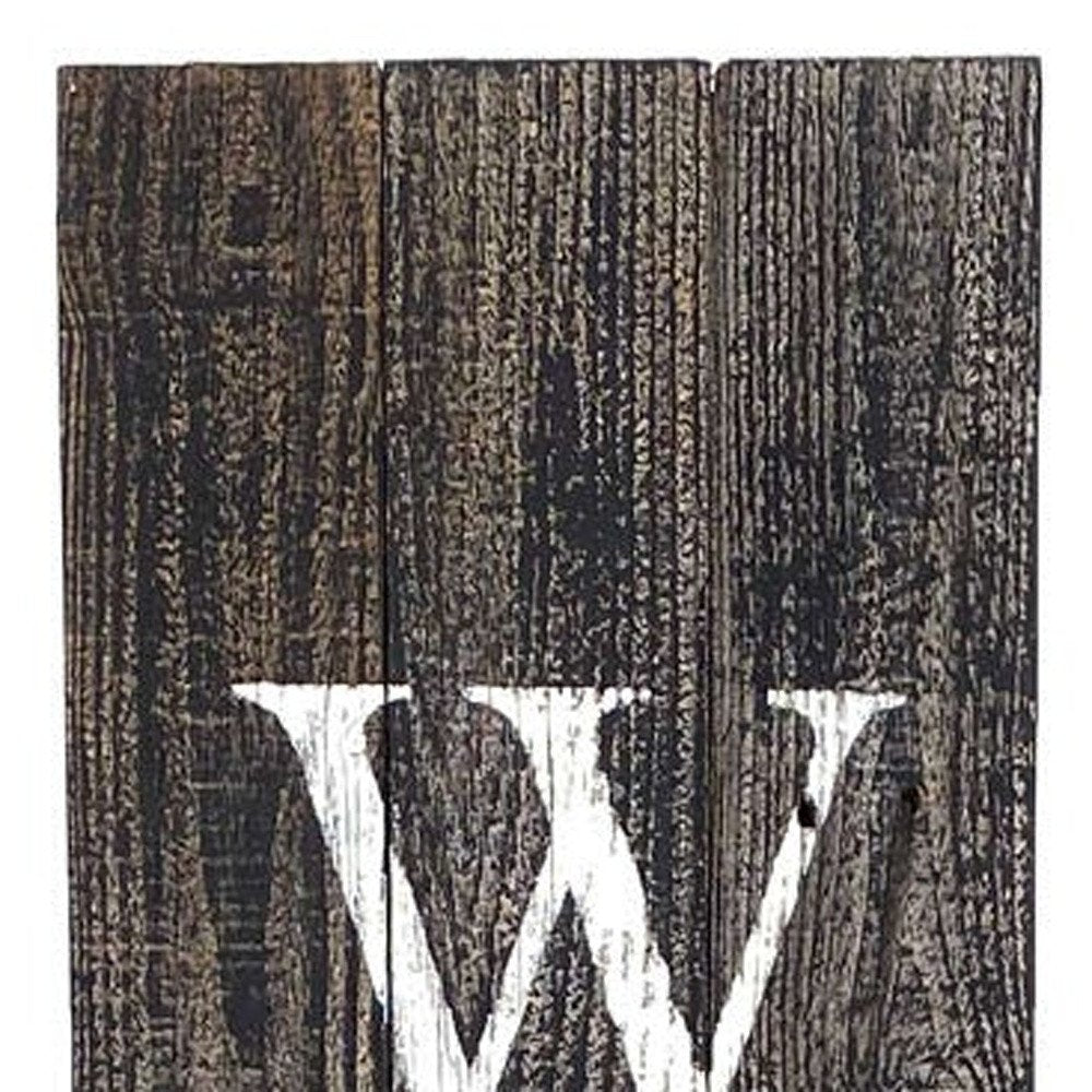 5' Rustic Black And White Front Porch Welcome Sign HomeRoots