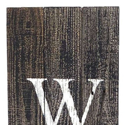 5' Rustic Black And White Front Porch Welcome Sign HomeRoots