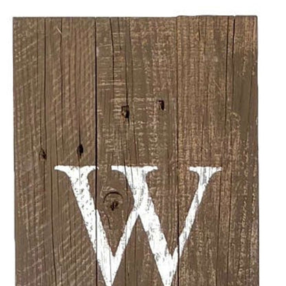 5' Rustic Espresso Brown And White Front Porch Welcome Sign HomeRoots