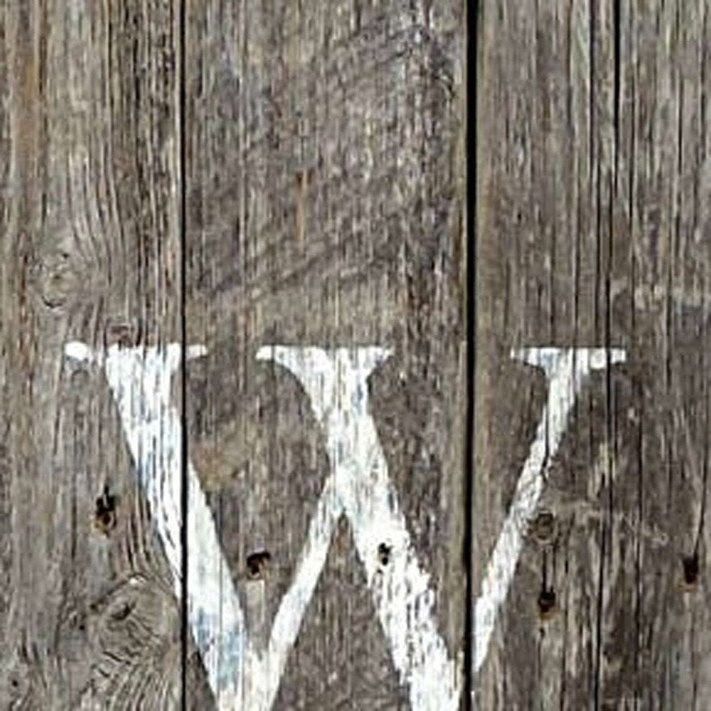 5' Rustic Dark Gray and White Wood Porch Welcome Sign HomeRoots