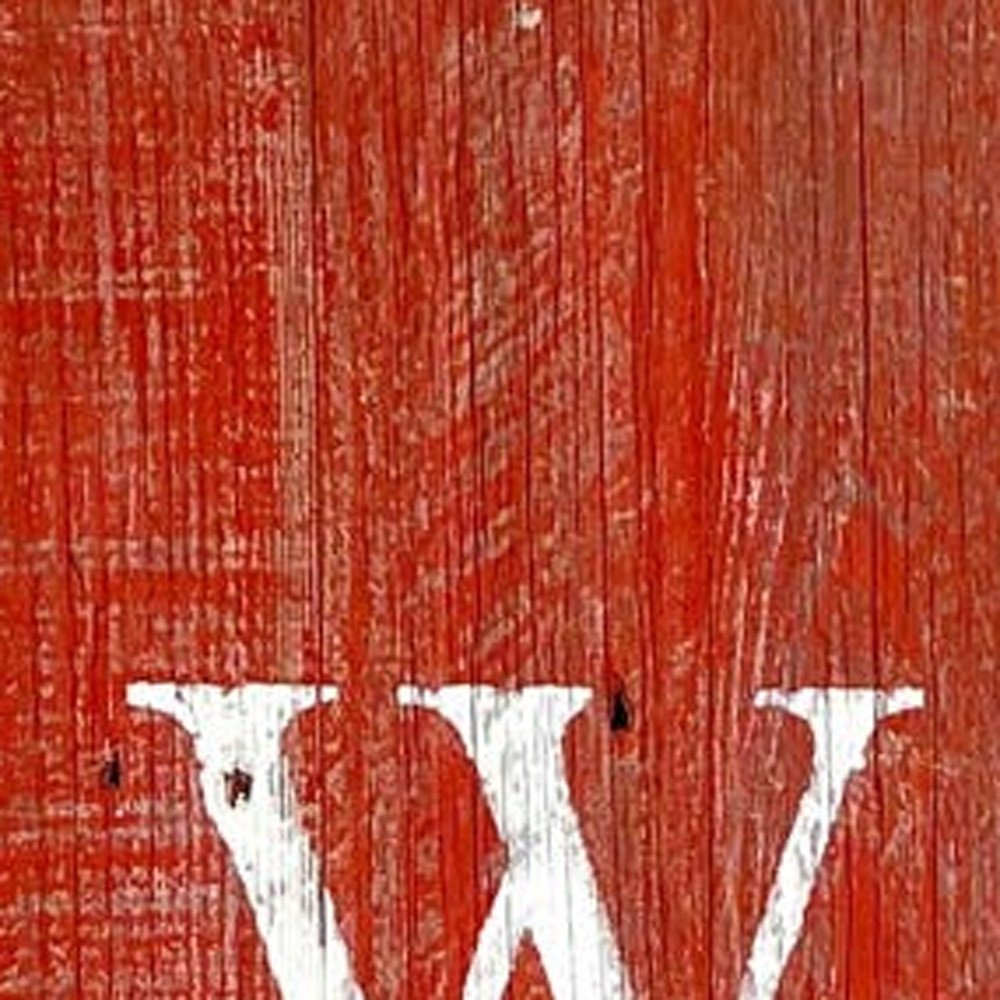 5" Rustic Red And White Front Porch Welcome Sign HomeRoots