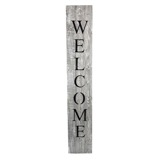 Rustic White Wash Front Porch Welcome Sign HomeRoots