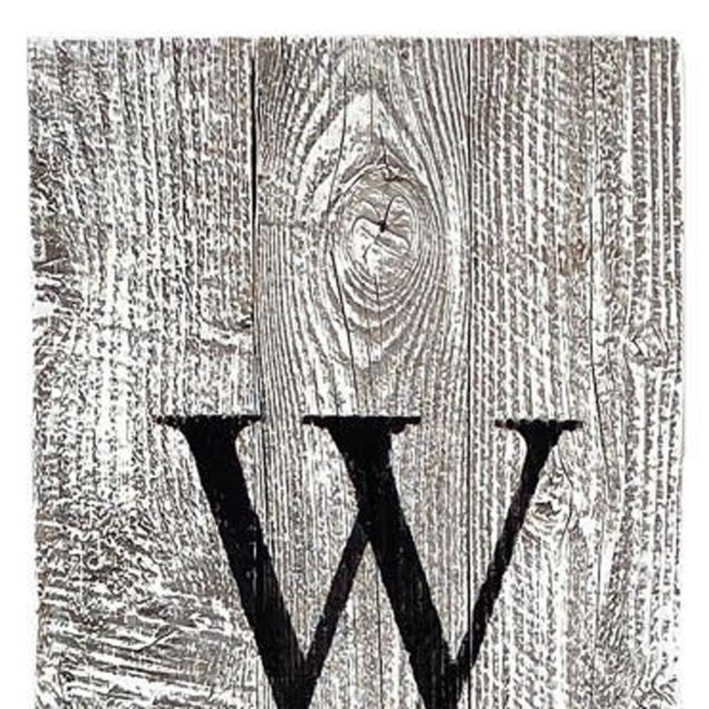 60" Whitewash And Black Solid Wood Welcome Porch Sign HomeRoots