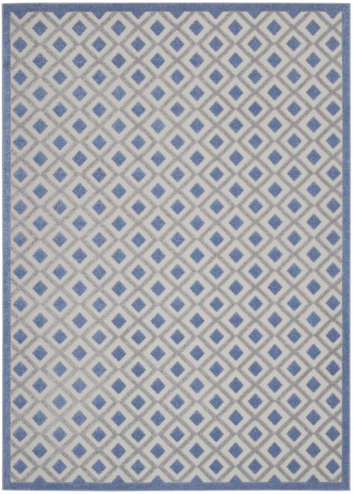 8' X 11' Blue And Gray Indoor Outdoor Area Rug — view 14