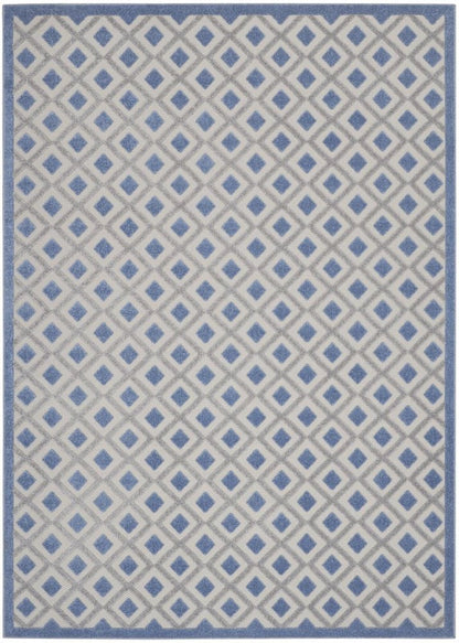 8' X 11' Blue And Gray Indoor Outdoor Area Rug HomeRoots