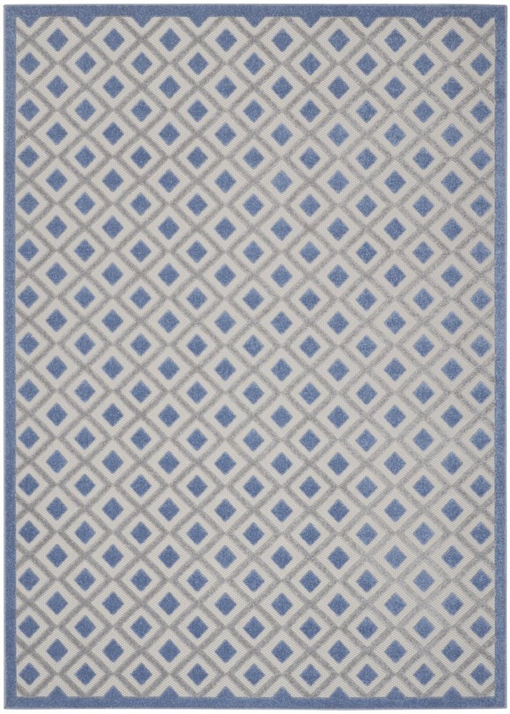 8' X 11' Blue And Gray Indoor Outdoor Area Rug — view 13