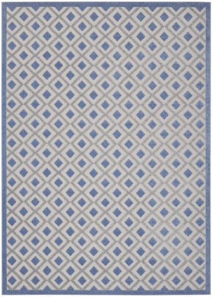 8' X 11' Blue And Gray Indoor Outdoor Area Rug HomeRoots