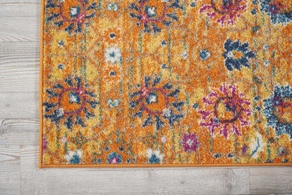 8' Sunset Floral Power Loom Runner Rug