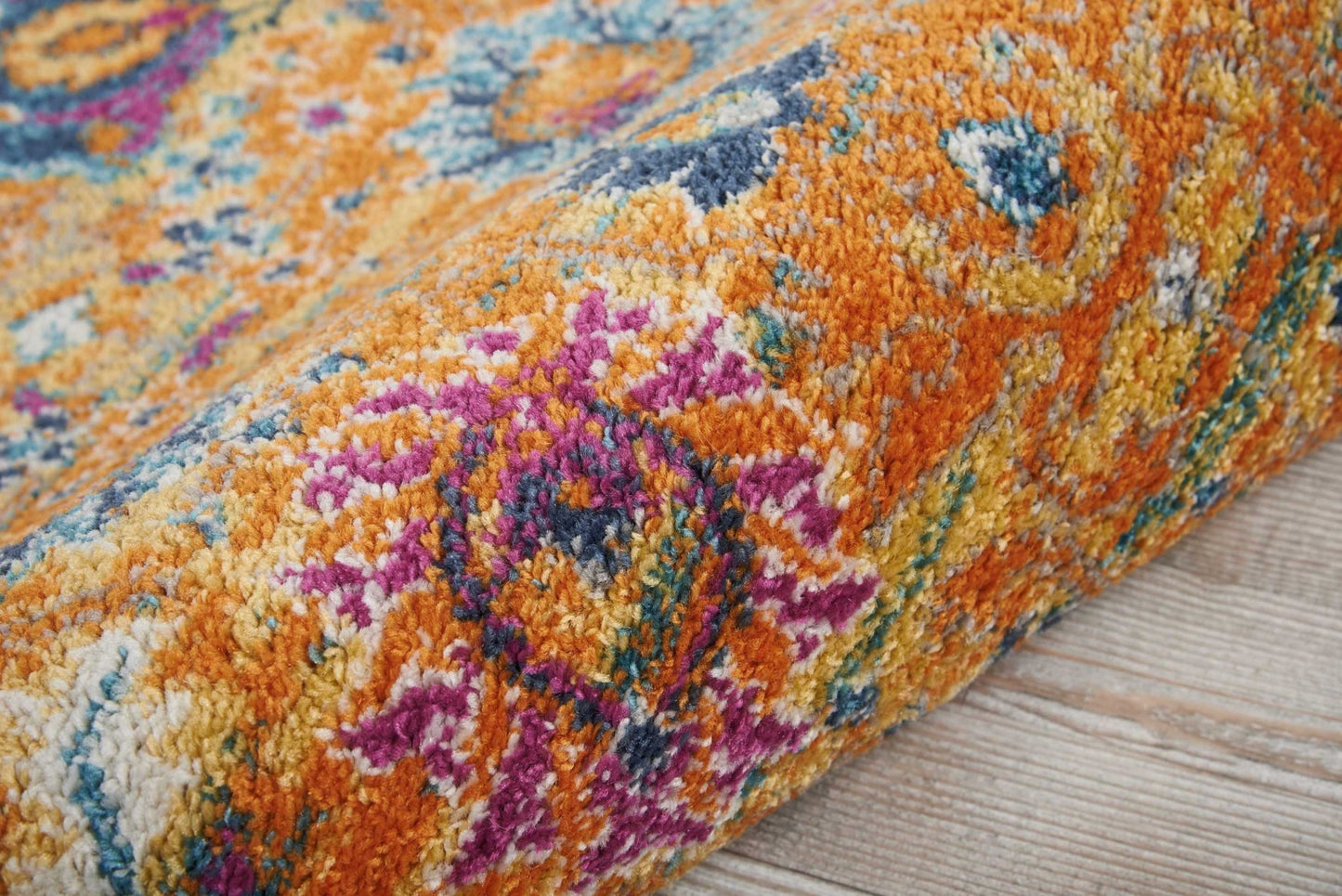 8' Sunset Floral Power Loom Runner Rug