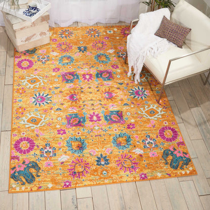 8' Sunset Floral Power Loom Runner Rug