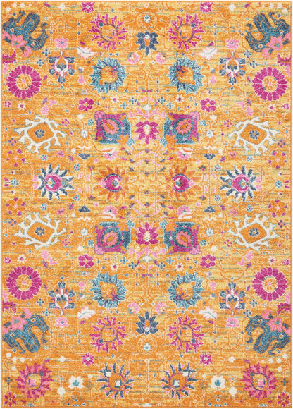 8' Sunset Floral Power Loom Runner Rug