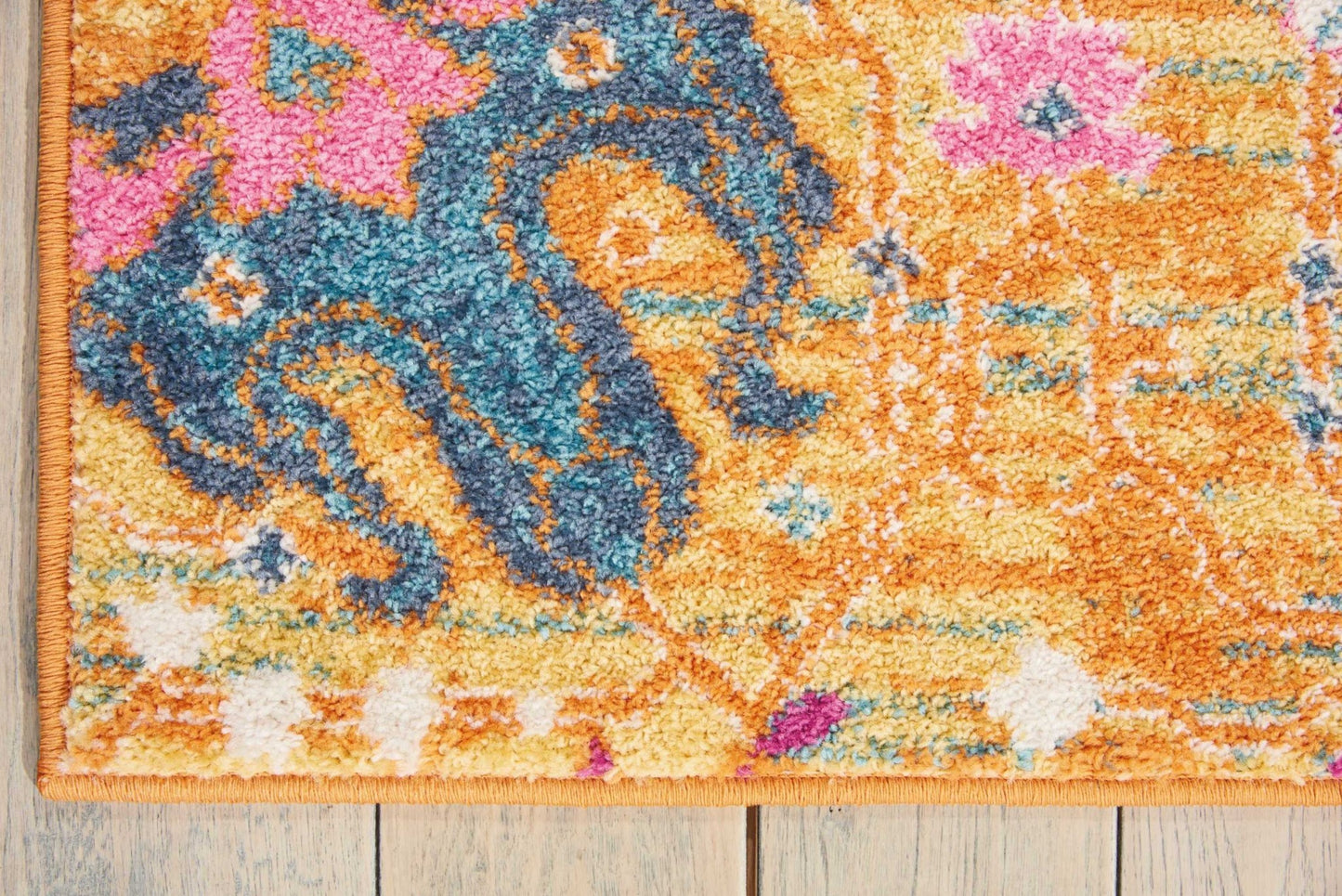 8' Sunset Floral Power Loom Runner Rug