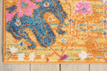 8' Sunset Floral Power Loom Runner Rug