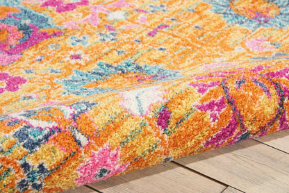 8' Sunset Floral Power Loom Runner Rug