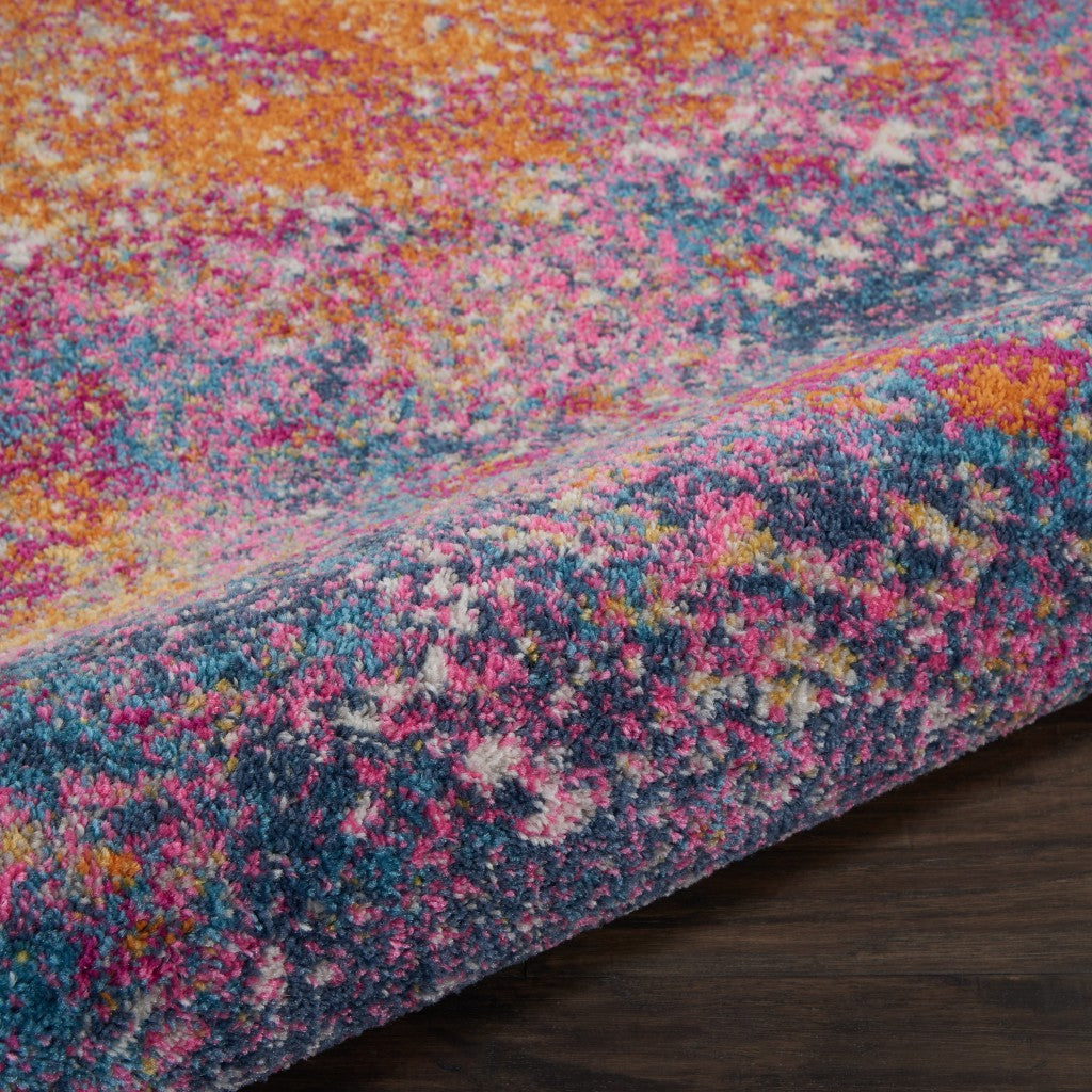 10' Sunset Abstract Power Loom Runner Rug