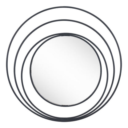 32" Black Oval Steel Framed Accent Mirror HomeRoots