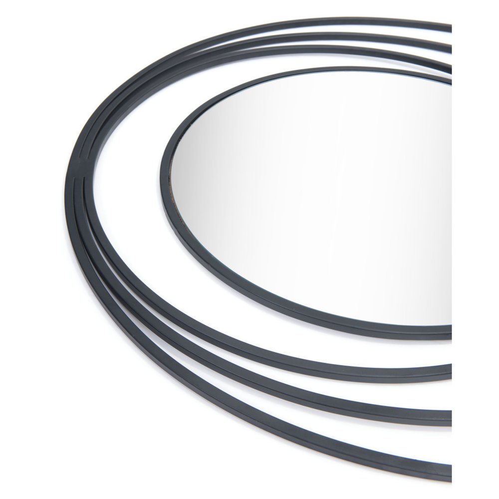 32" Black Oval Steel Framed Accent Mirror HomeRoots