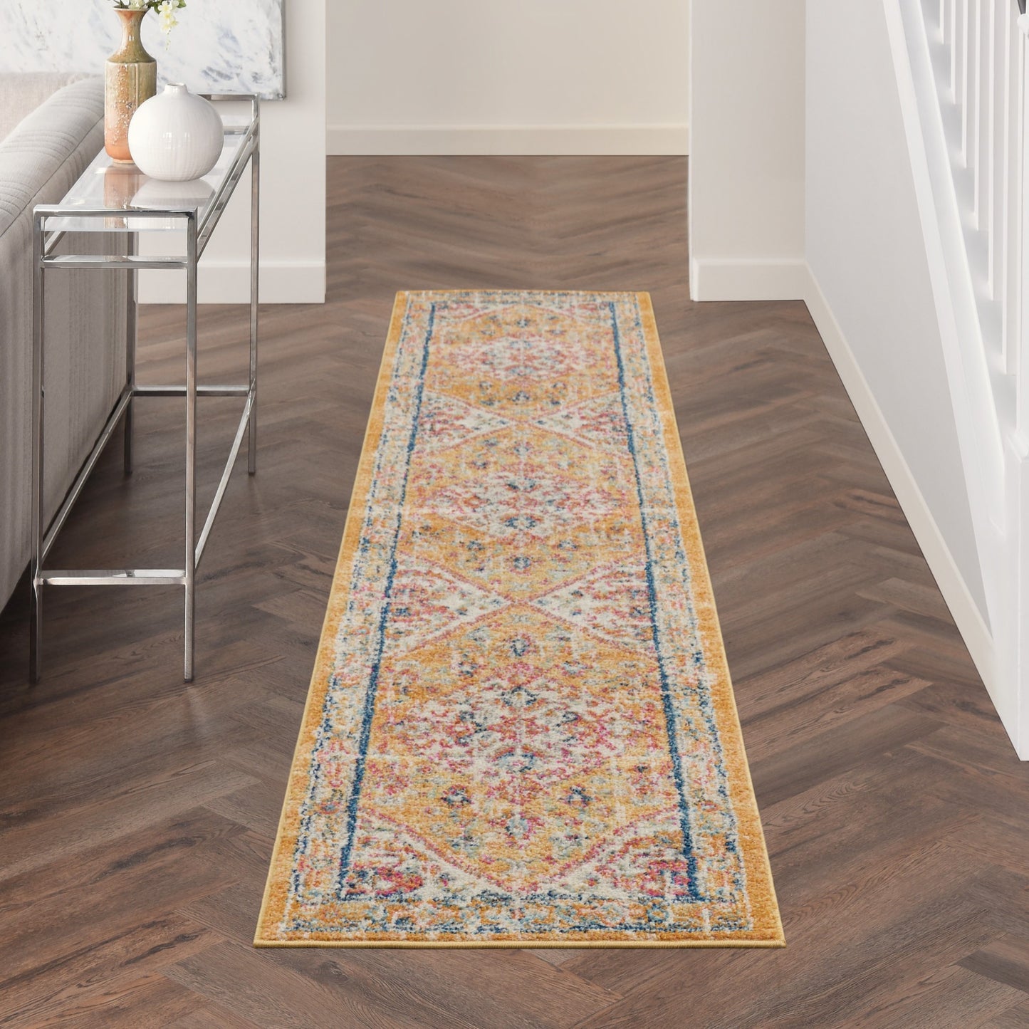 2' X 3' Yellow And Ivory Dhurrie Area Rug