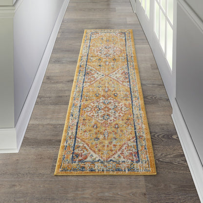 2' X 3' Yellow And Ivory Dhurrie Area Rug