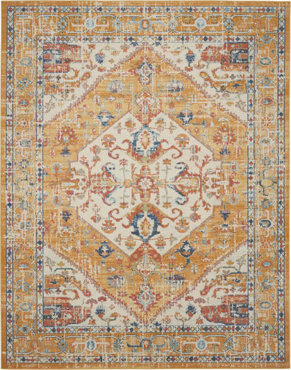 2' X 3' Yellow And Ivory Dhurrie Area Rug