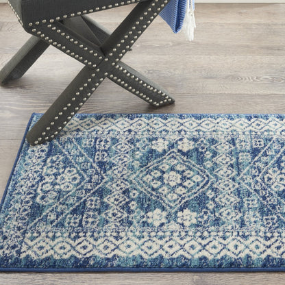 2' X 3' Navy Blue Power Loom Area Rug