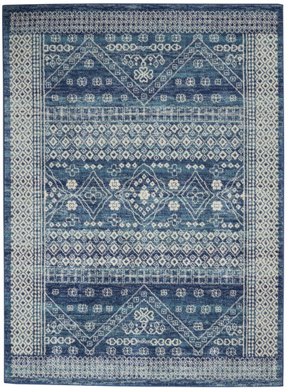 2' X 3' Navy Blue Power Loom Area Rug