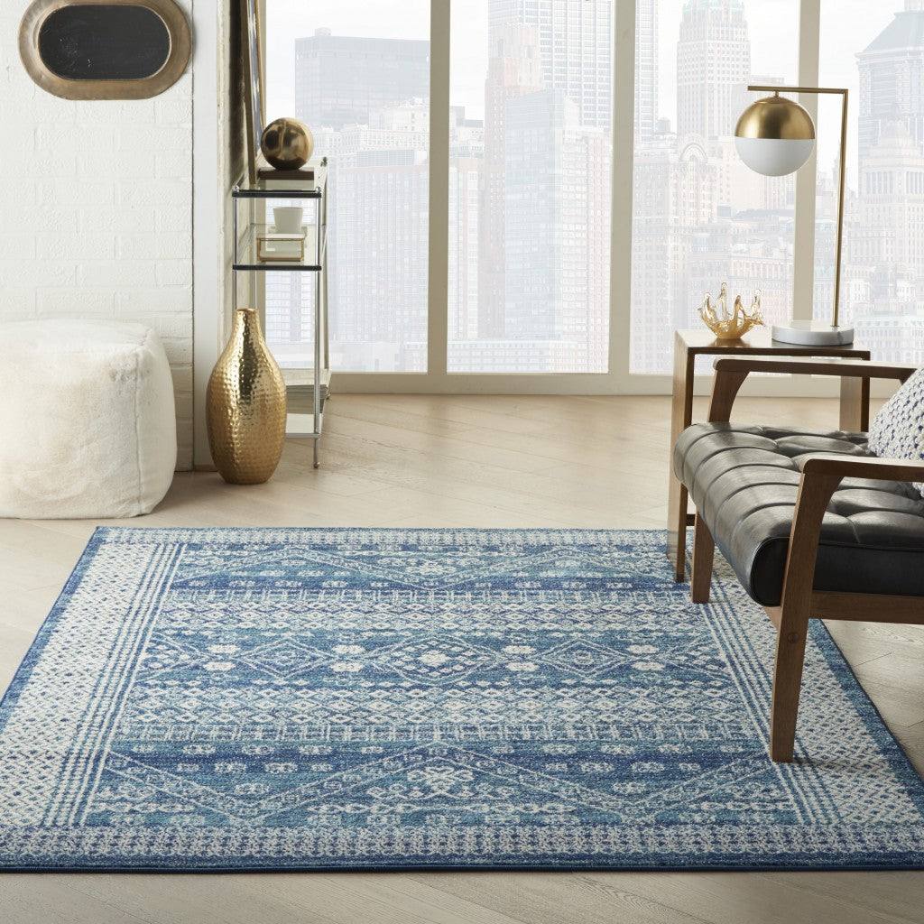 2' X 3' Navy Blue Power Loom Area Rug