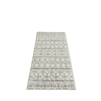 8' Gray Geometric Berber Power Loom Runner Rug - 26.0" (H) x 90.0" (W) x 1.0" (D)