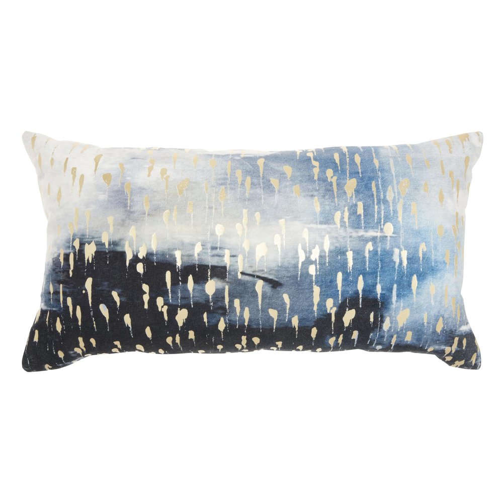 Blue Abstract Lumbar Pillow — view 3