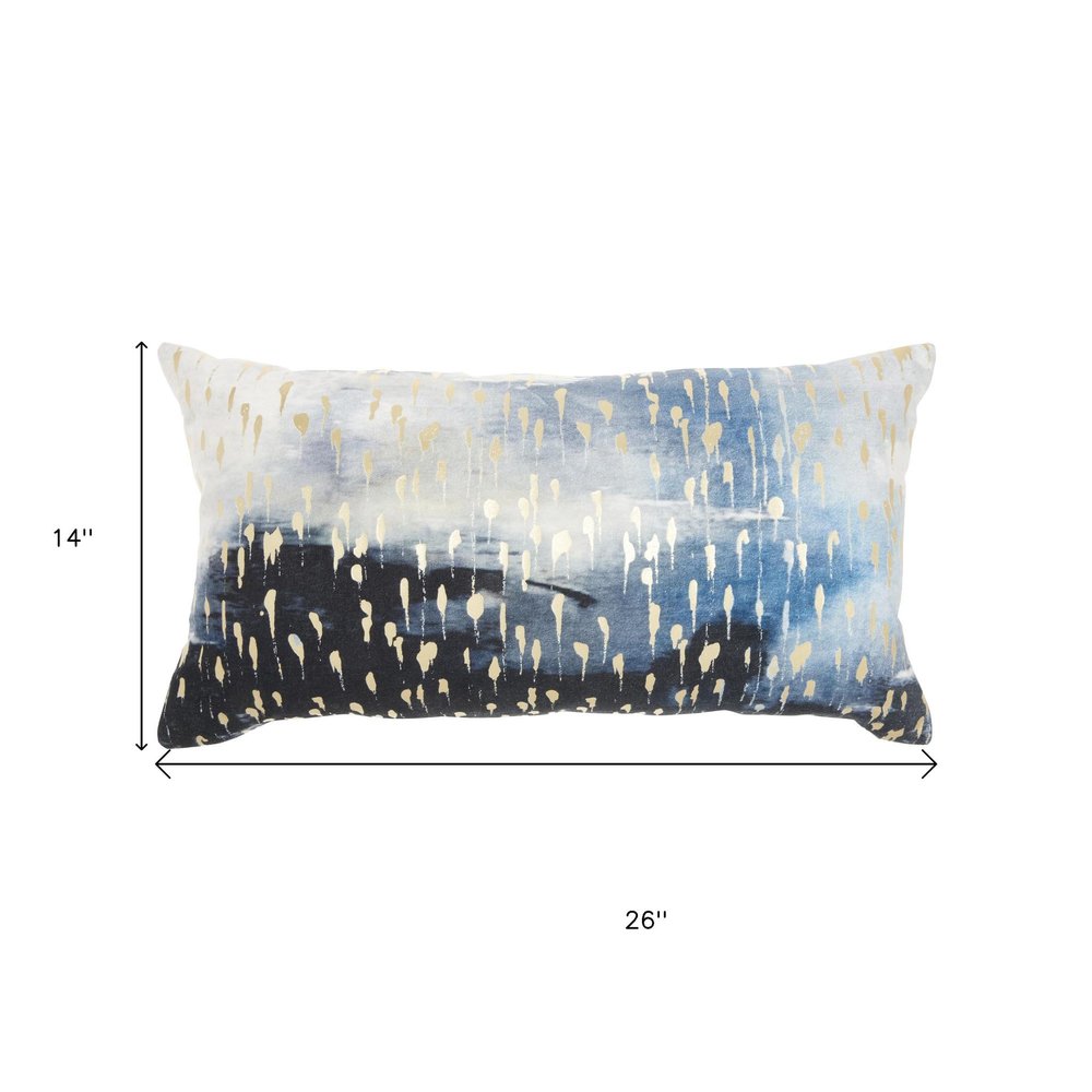 Blue Abstract Lumbar Pillow — view 7