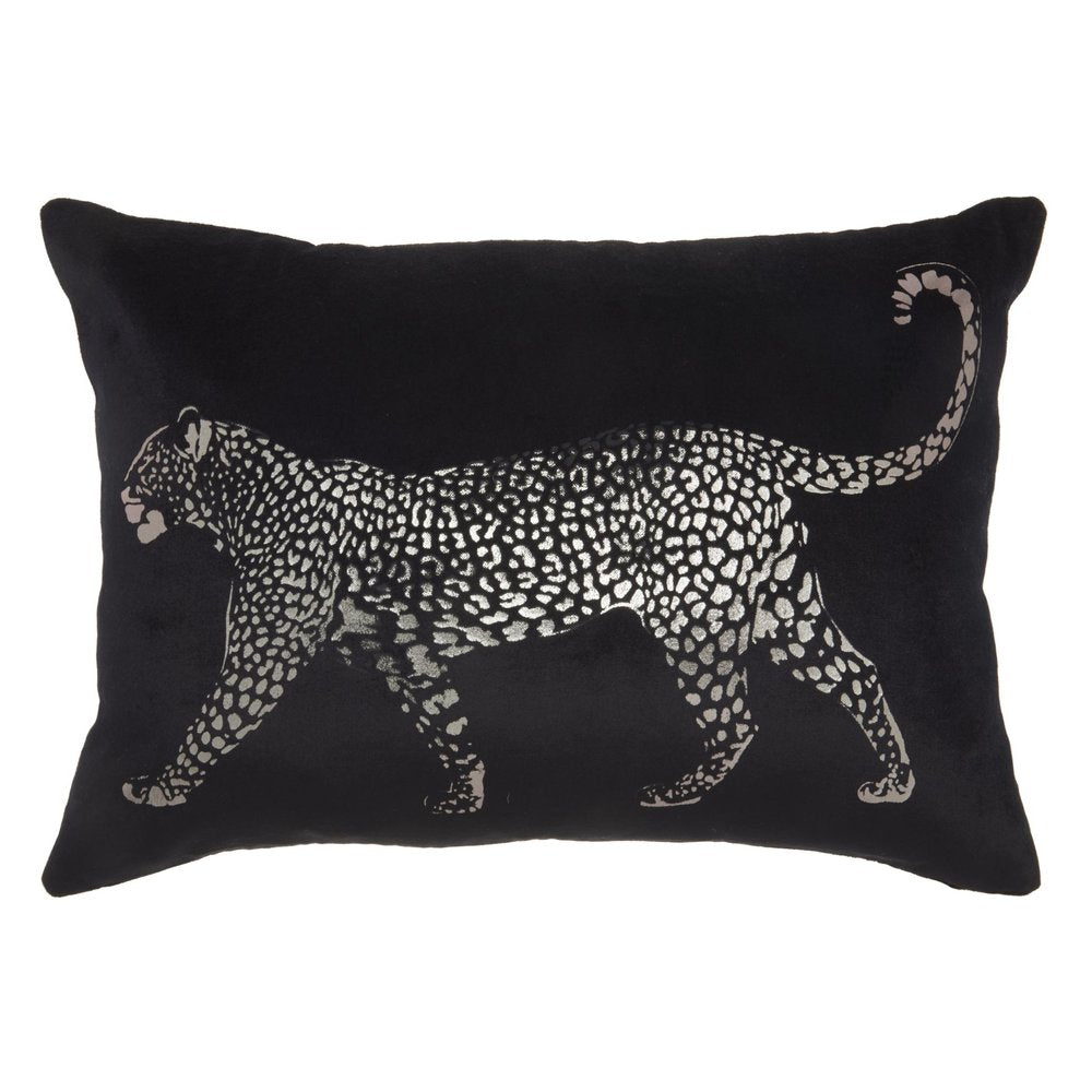 Black Leopard Lumbar Pillow — view 6