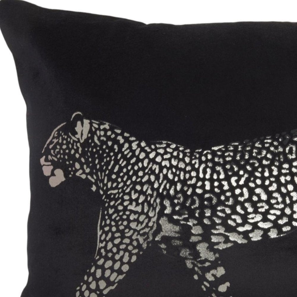 Black Leopard Lumbar Pillow — view 1