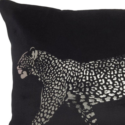 Black Leopard Lumbar Pillow