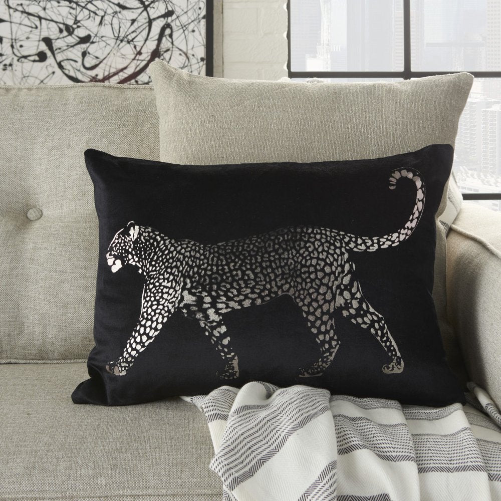Black Leopard Lumbar Pillow — view 7