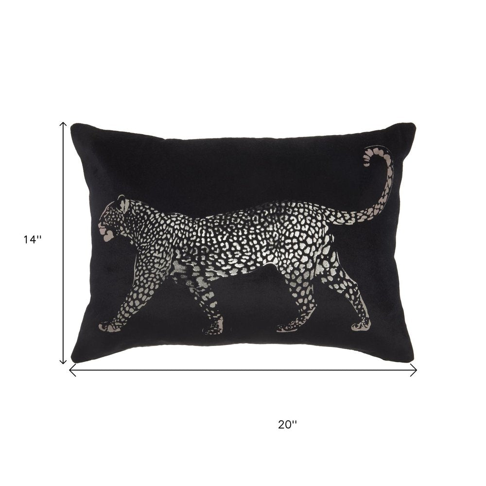Black Leopard Lumbar Pillow — view 8