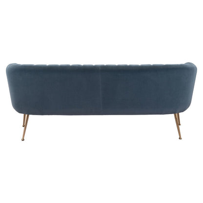 70" Gray Velvet Sofa With Gold Legs HomeRoots