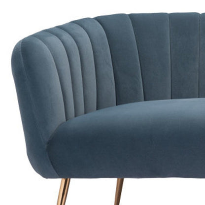 70" Gray Velvet Sofa With Gold Legs HomeRoots