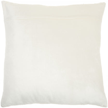 Glam Ivory And Gold Accent Throw Pillow With Beaded Details