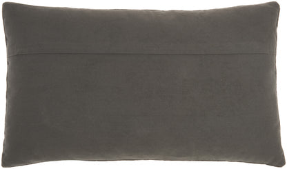 Brilliant Dark Grey Lumbar Pillow